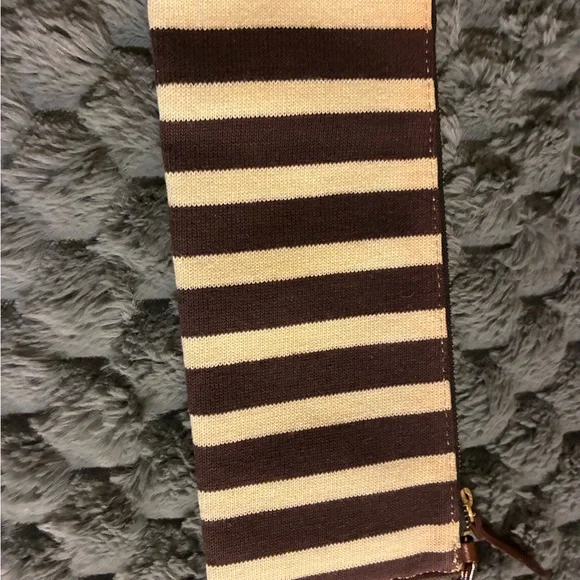 Kate Spade Brown and Cream Striped Clutch - Picture 4 of 6